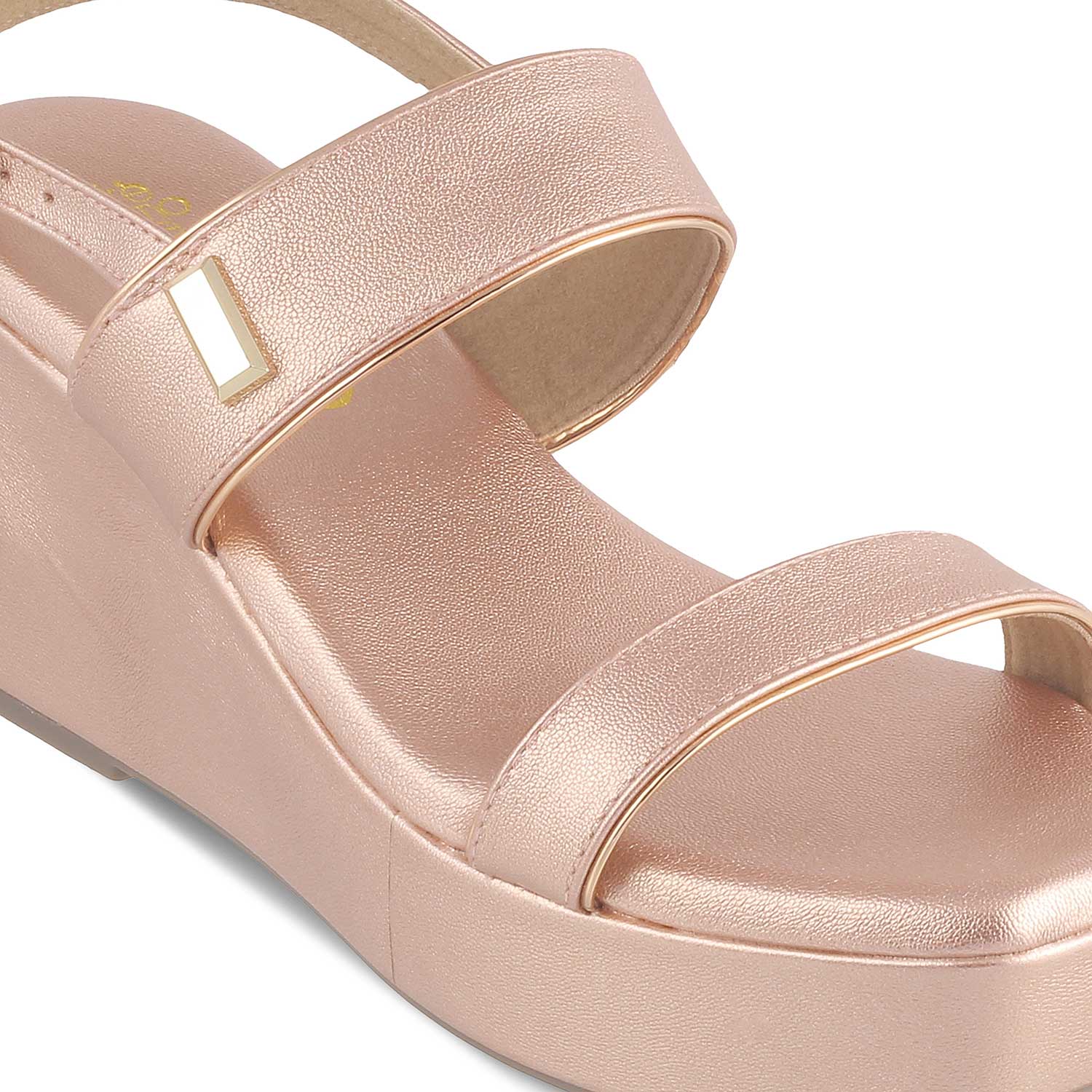 The Tometeor Champagne Women's Dress Wedge Sandals Tresmode
