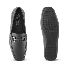 Tresmode-The Milane Black Men's Leather Loafers Tresmode-Tresmode