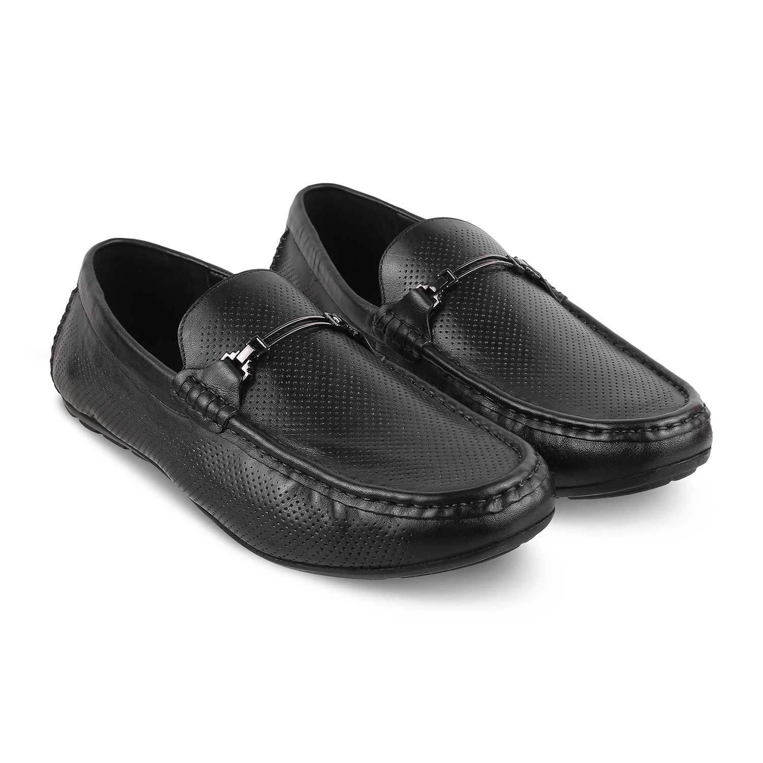 Tresmode-The Open-2 Black Men's Leather Loafers Tresmode-Tresmode