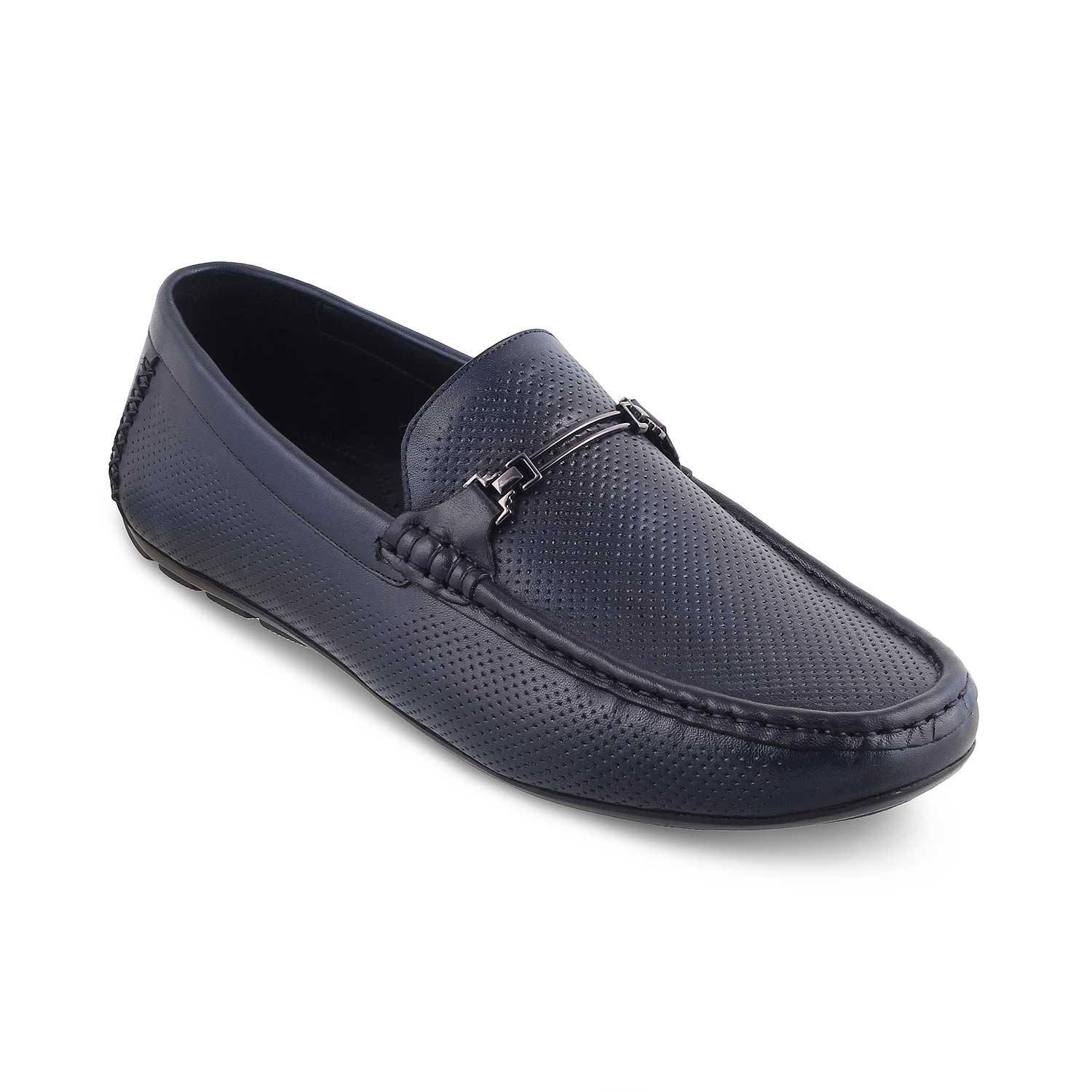 Tresmode-The Open-2 Blue Men's Leather Loafers Tresmode-Tresmode