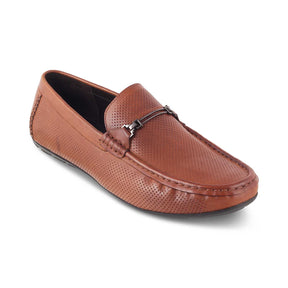 The Open-2 Tan Men's Leather Loafers Tresmode