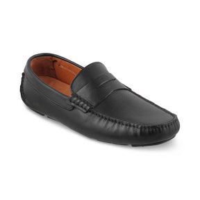 Tresmode-The Porta Black Men's Leather Driving Loafers Tresmode-Tresmode