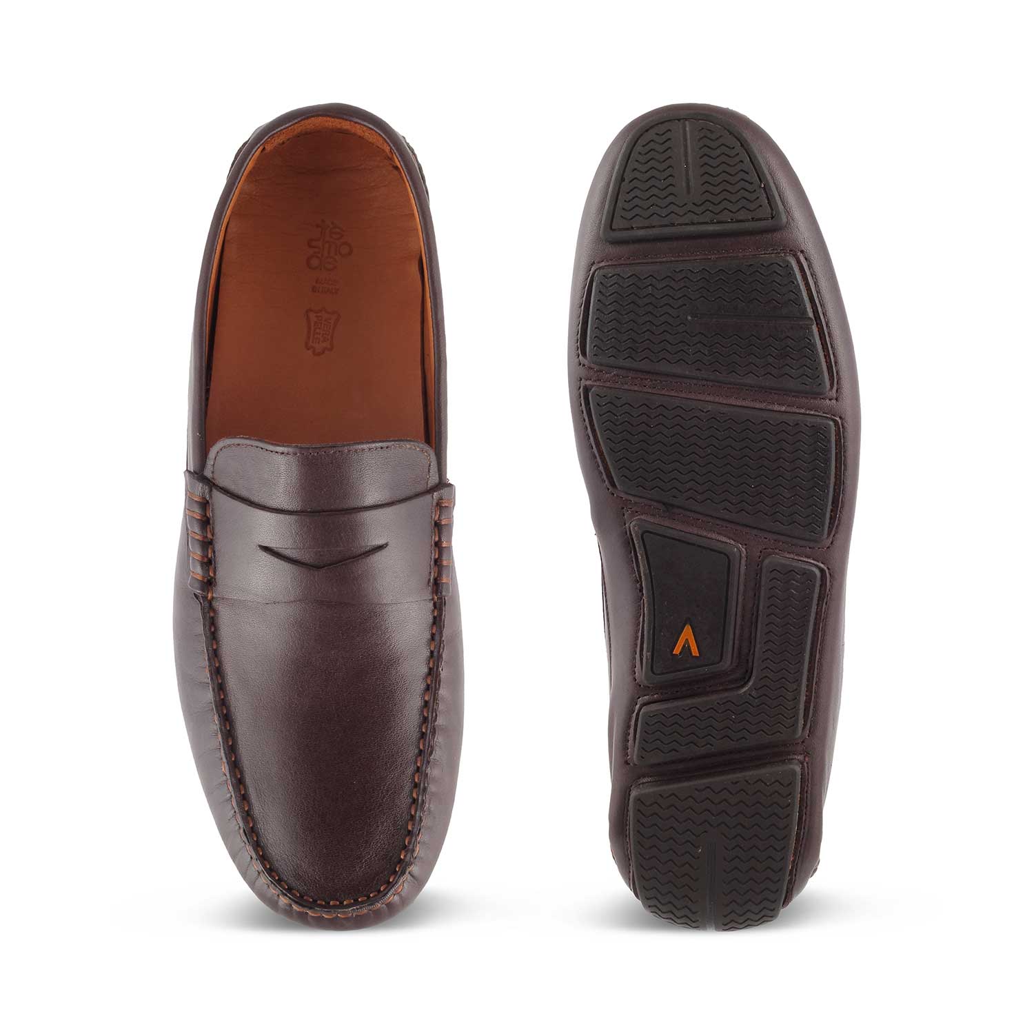 Tresmode-The Porta Brown Men's Leather Driving Loafers Tresmode-Tresmode
