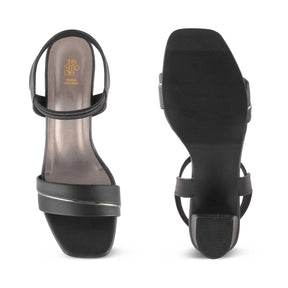 Tresmode-The Rachel-2 Black Women's Dress Block Heel Sandals Tresmode-Tresmode