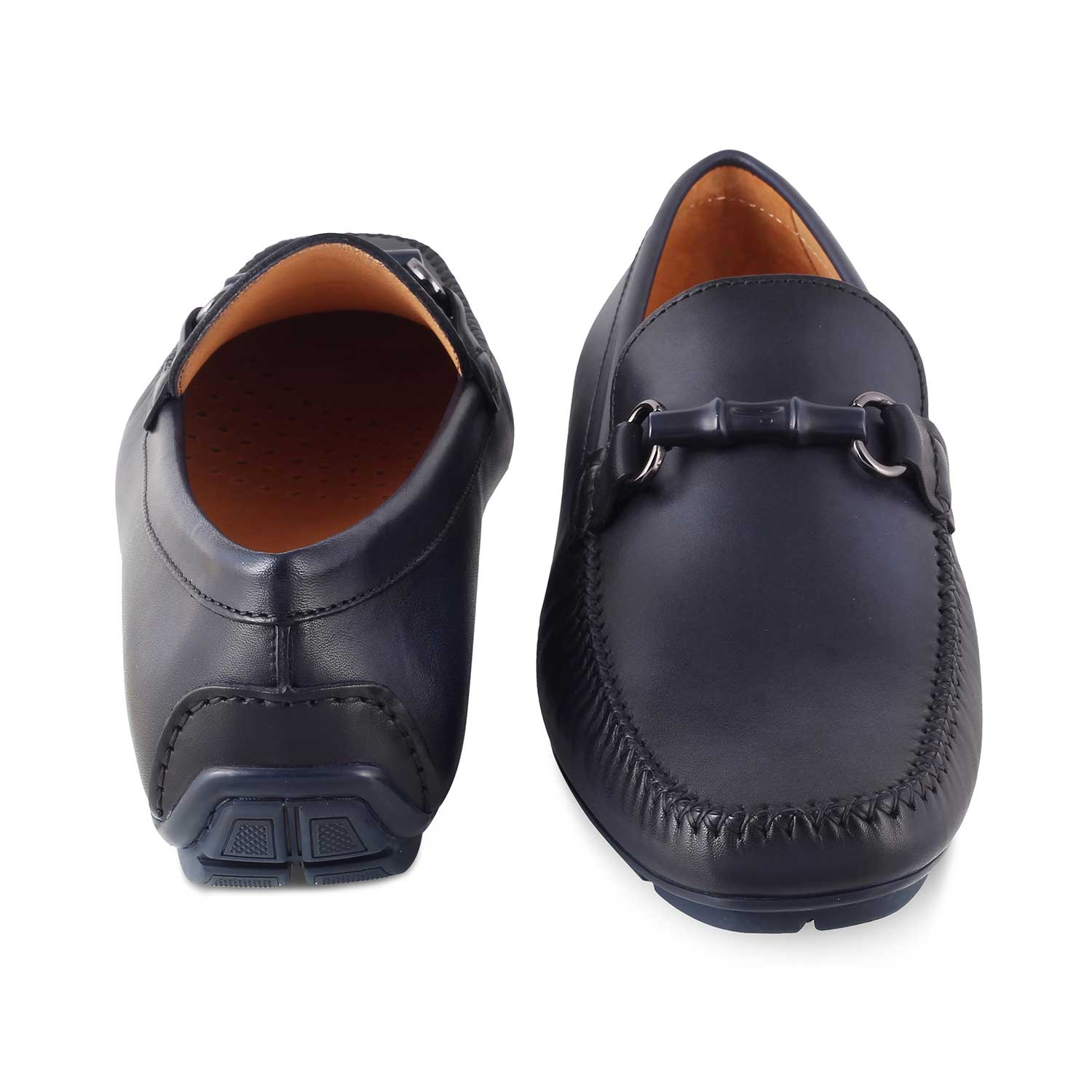 The Rodeo Blue Men's Leather Driving Loafers Tresmode