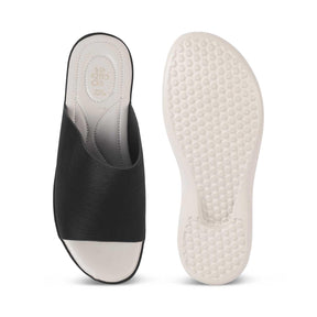 Sanned Black Casual Wedges For Women Tresmode