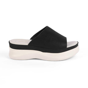 Sanned Black Women's 2.5-inch Wedges Tresmode