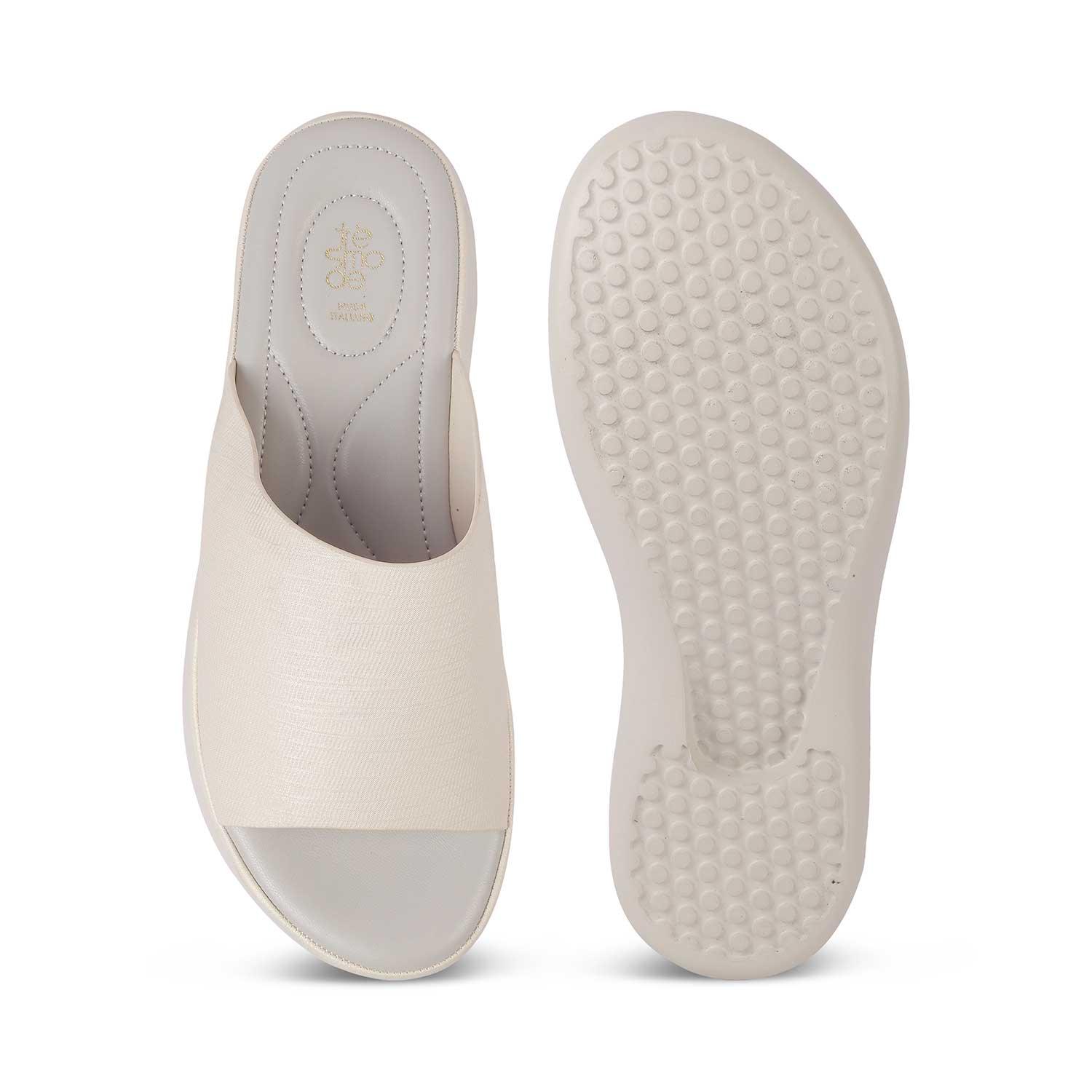 Sanned White Casual Wedges For Women Tresmode
