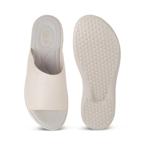 Sanned White Casual Wedges For Women Tresmode