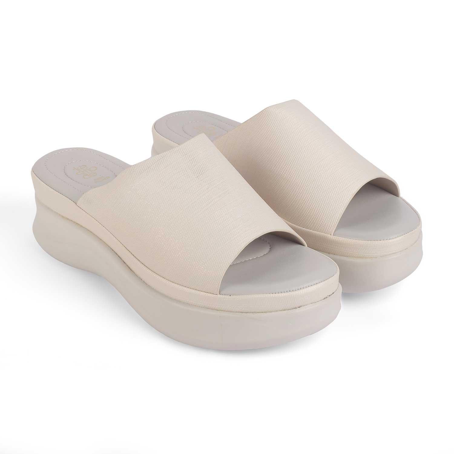 Sanned White Women's Versatile Wedges Tresmode