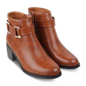 The Seine Camel Women's Ankle-length Boots Tresmode