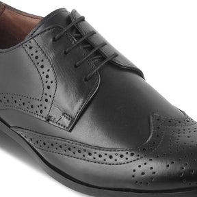 The Shell Black Men's Derby Lace Ups Tresmode