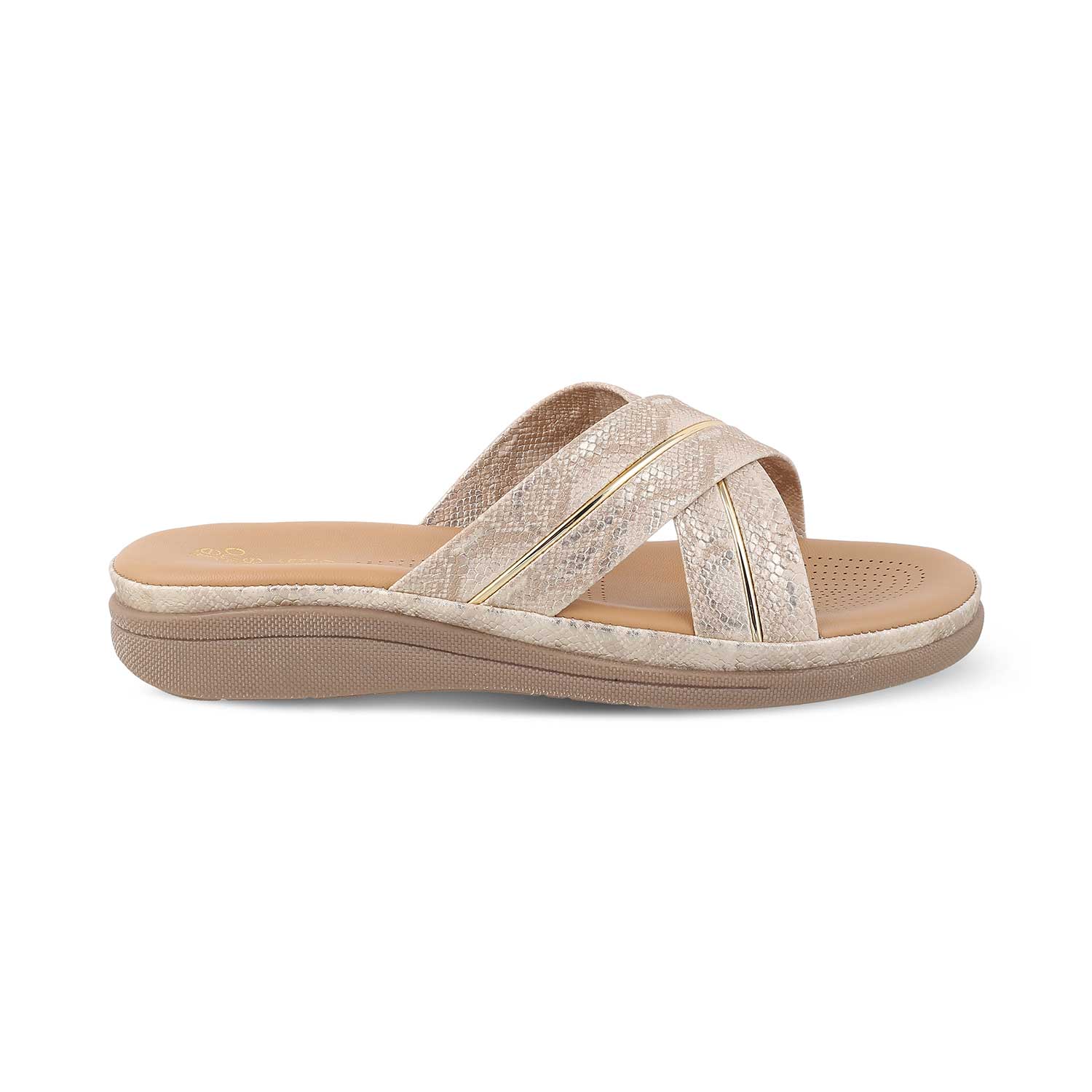The Slide Gold Women's Casual Flats Tresmode
