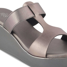 Tresmode-The Volos Pewter Women's Dress Wedge Sandals Tresmode-Tresmode