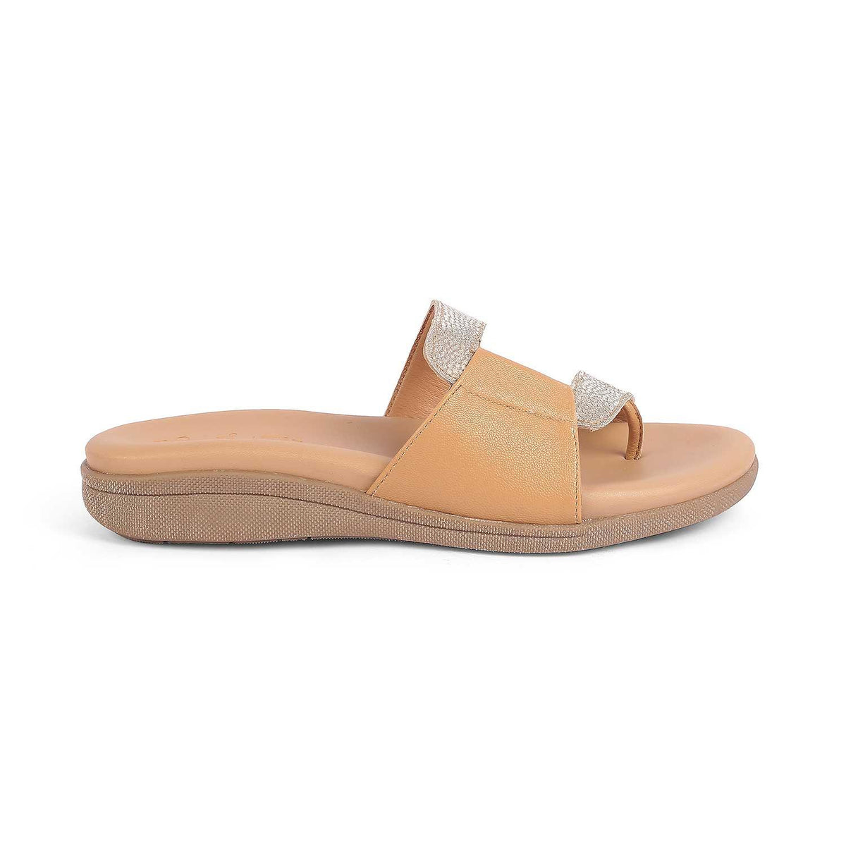 Afilia Beige Women's TPR Sole Flats Tresmode