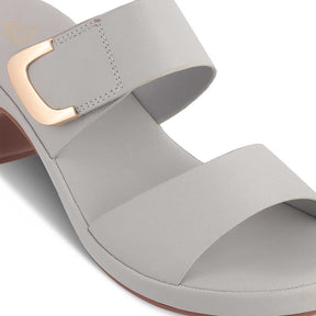 The Bona Grey Women's Casual Block Heel Sandals Tresmode