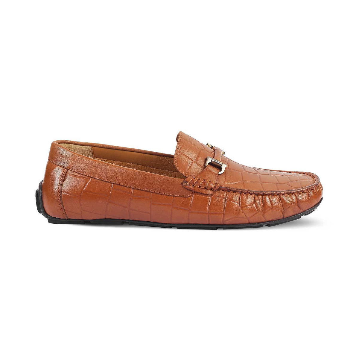 The Docks Tan Men's Leather Driving Loafers Tresmode