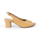 Tresmode Edee Beige Women's Dress Block Heel Slingback Pumps
