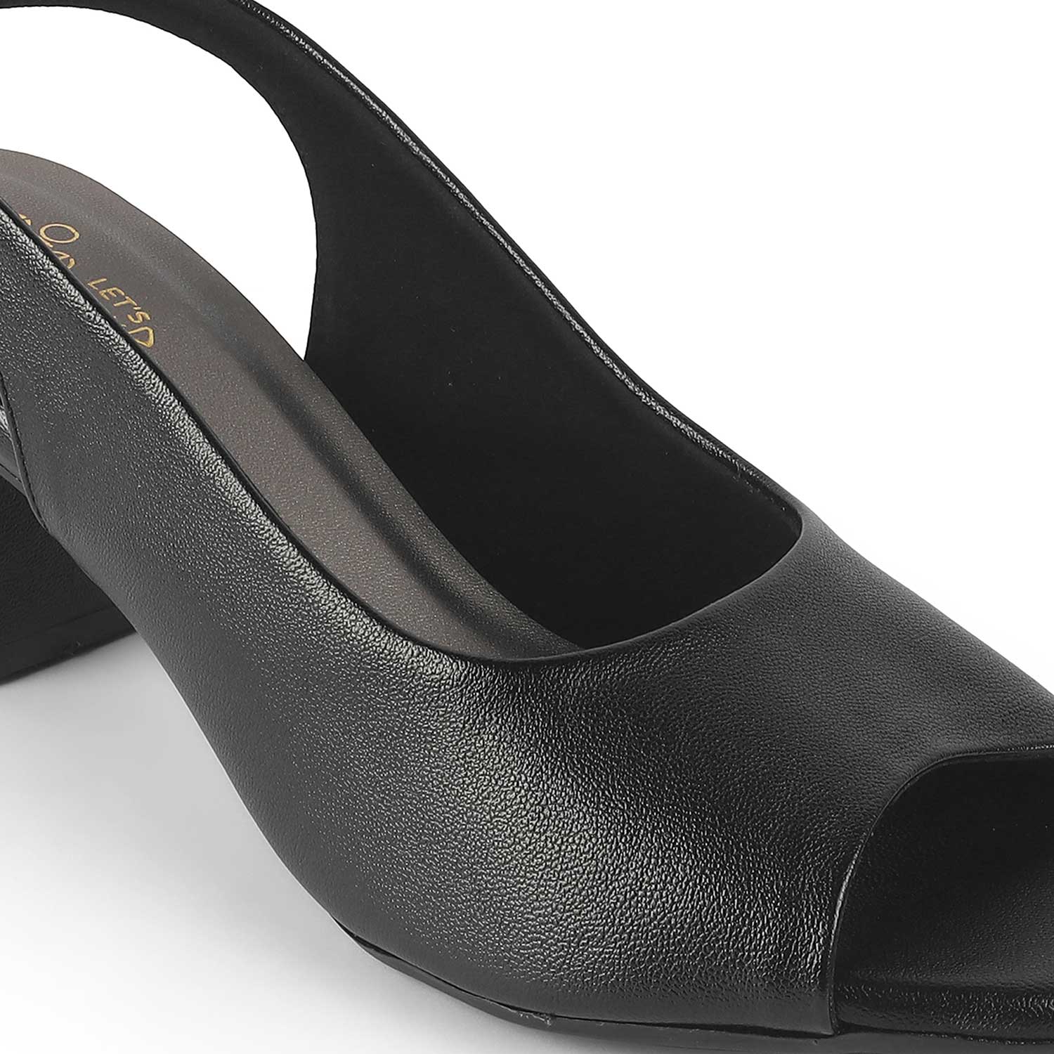 Tresmode Edee Black Women's Dress Block Heel Slingback Pumps
