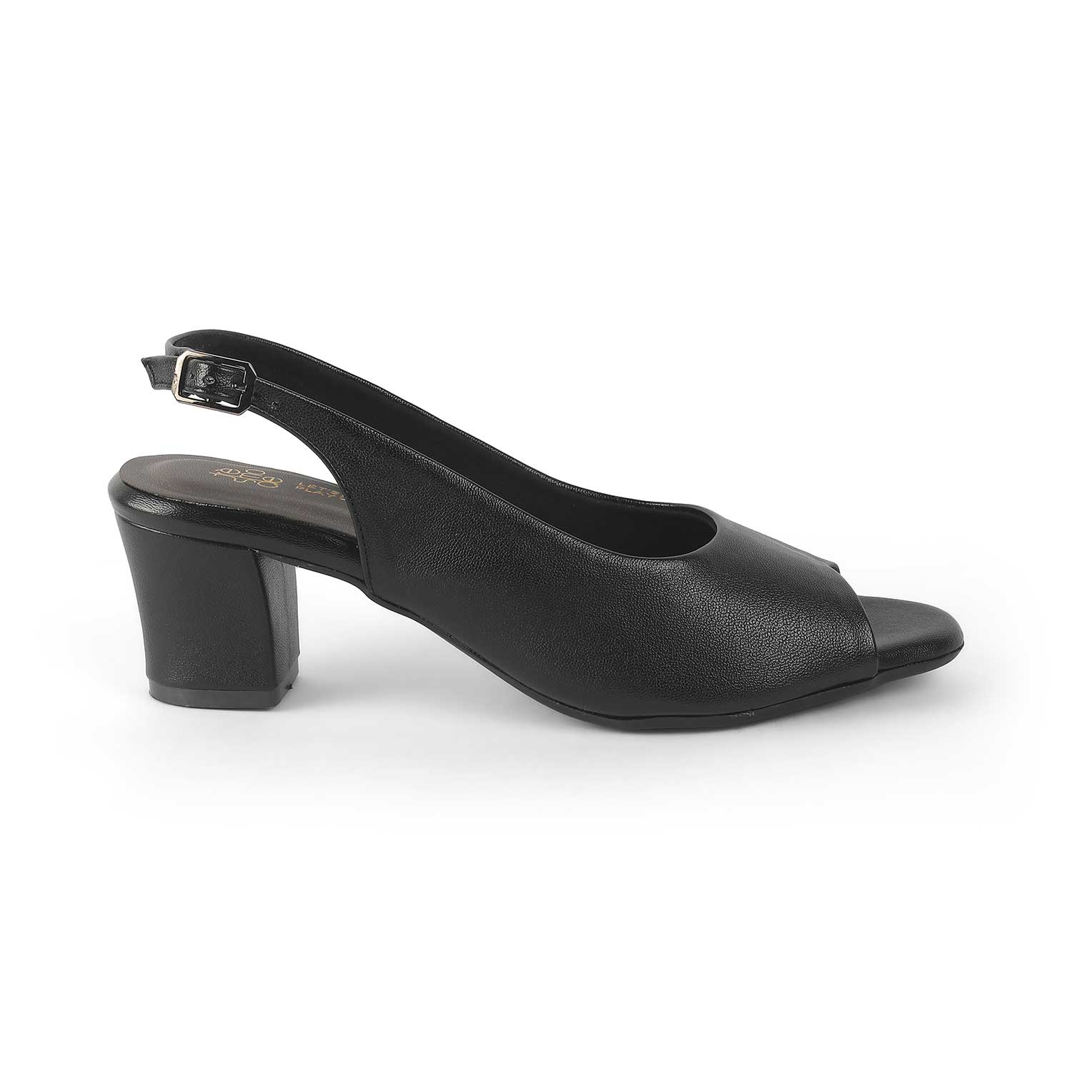 Tresmode Edee Black Women's Dress Block Heel Slingback Pumps