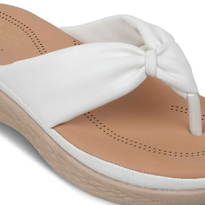 The Habi White Women's Casual Wedge Sandals Tresmode