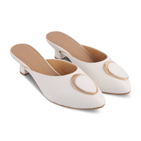 The Jelew White Women's Dress Mule Sandals Tresmode