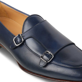 The Maccabeo Blue Men's Handcrafted Double Monk Shoes Tresmode