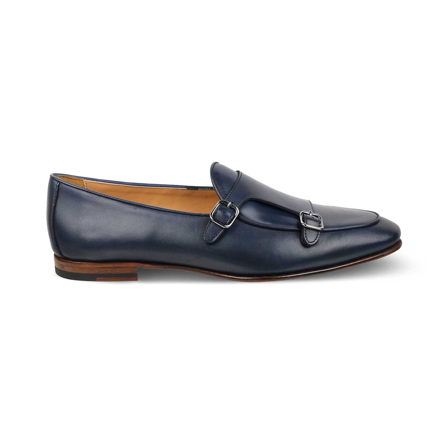 The Maccabeo Blue Men's Handcrafted Double Monk Shoes Tresmode
