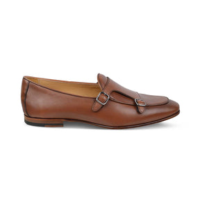 The Maccabeo Brown Men's Handcrafted Double Monk Shoes Tresmode