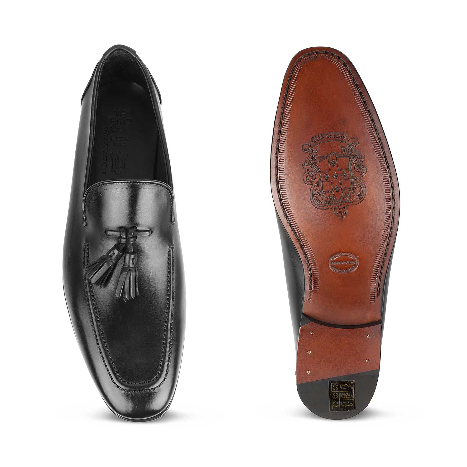 The Maffeo Black Men's Handcrafted Leather Loafers Tresmode