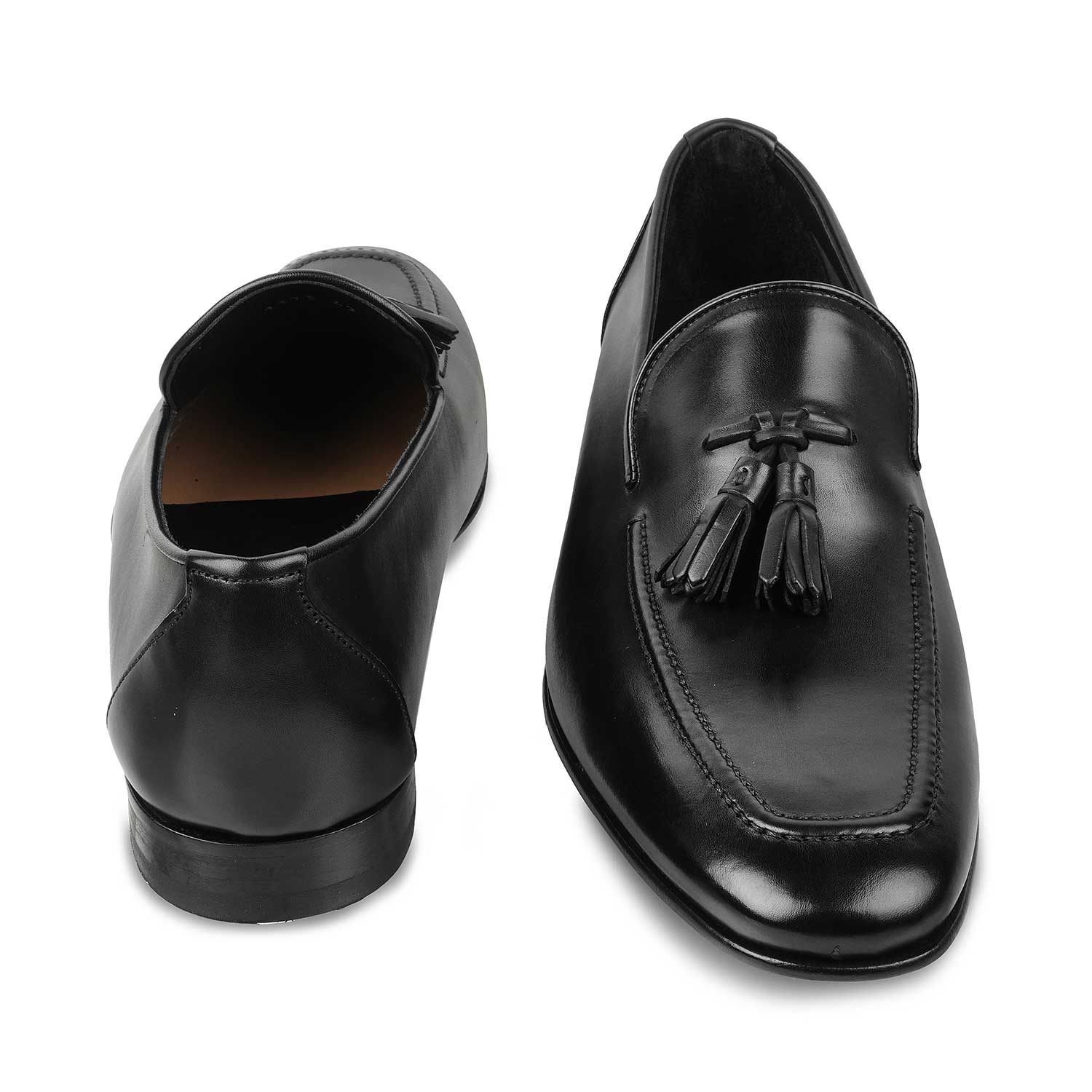 The Maffeo Black Men's Handcrafted Leather Loafers Tresmode