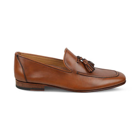 The Maffeo Tan Men's Handcrafted Leather Loafers Tresmode