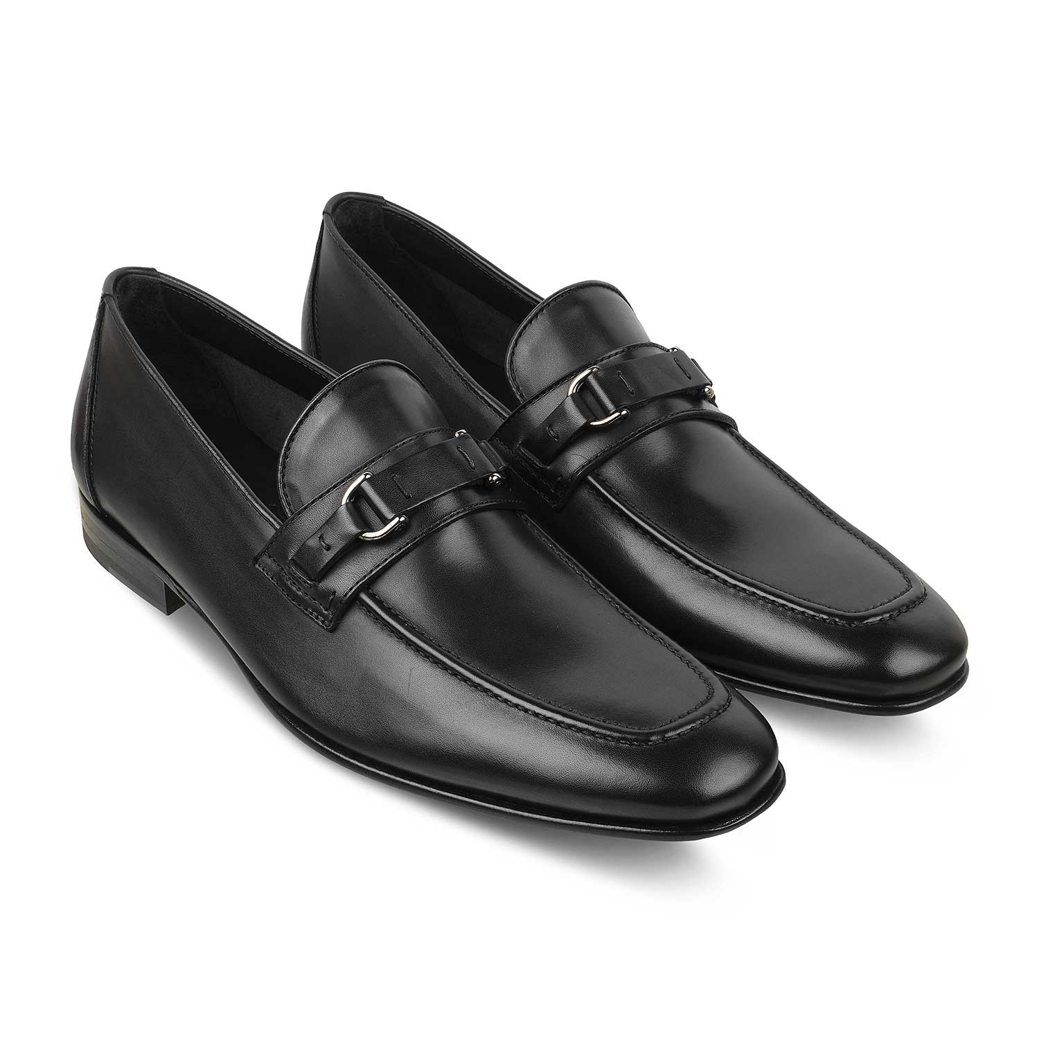 The Magno Black Men's Handcrafted Leather Loafers Tresmode