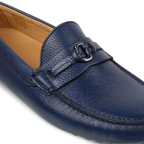The Maiorico Blue Men's Handcrafted Leather Driving Loafers Tresmode