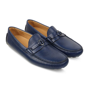 The Maiorico Blue Men's Handcrafted Leather Driving Loafers Tresmode