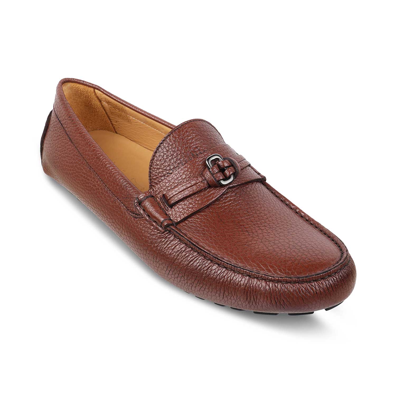 The Maiorico Brown Men's Handcrafted Leather Driving Loafers Tresmode