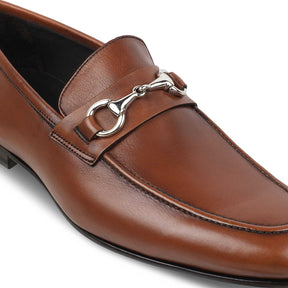 The Mancio Tan Men's Handcrafted Leather Loafers Tresmode