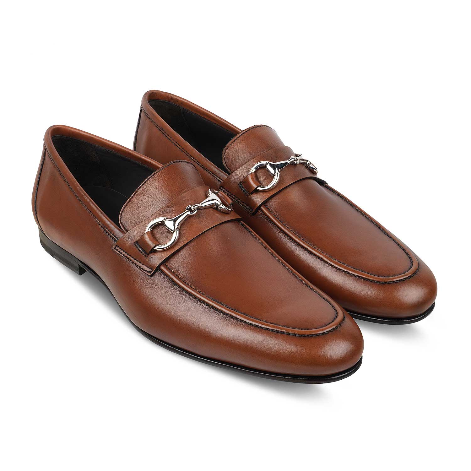 The Mancio Tan Men's Handcrafted Leather Loafers Tresmode