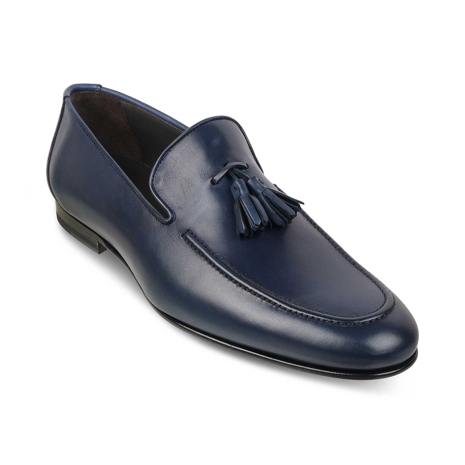 The Maffeo Blue Men's Handcrafted Leather Loafers Tresmode