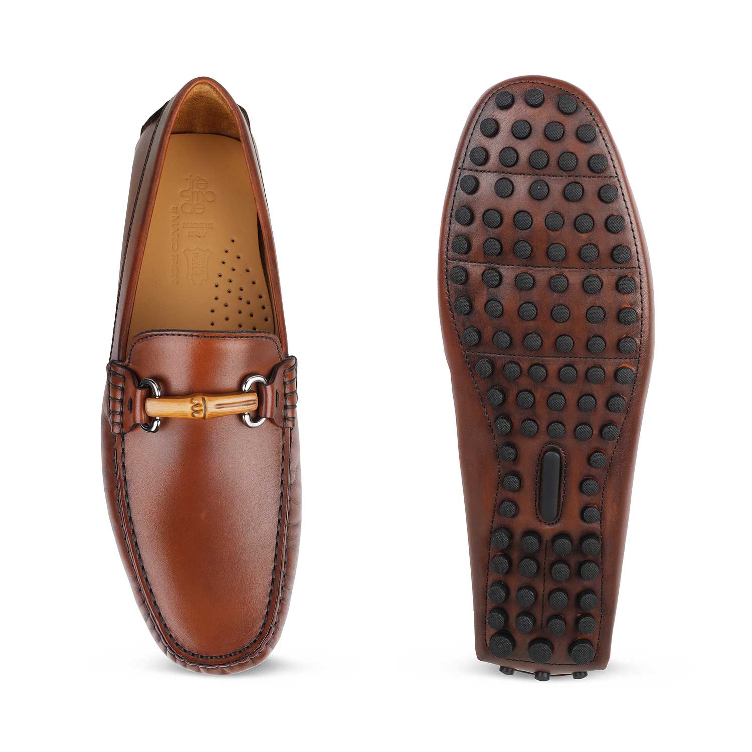 The Mirocleto Brown Men's Handcrafted Leather Driving Loafers Tresmode