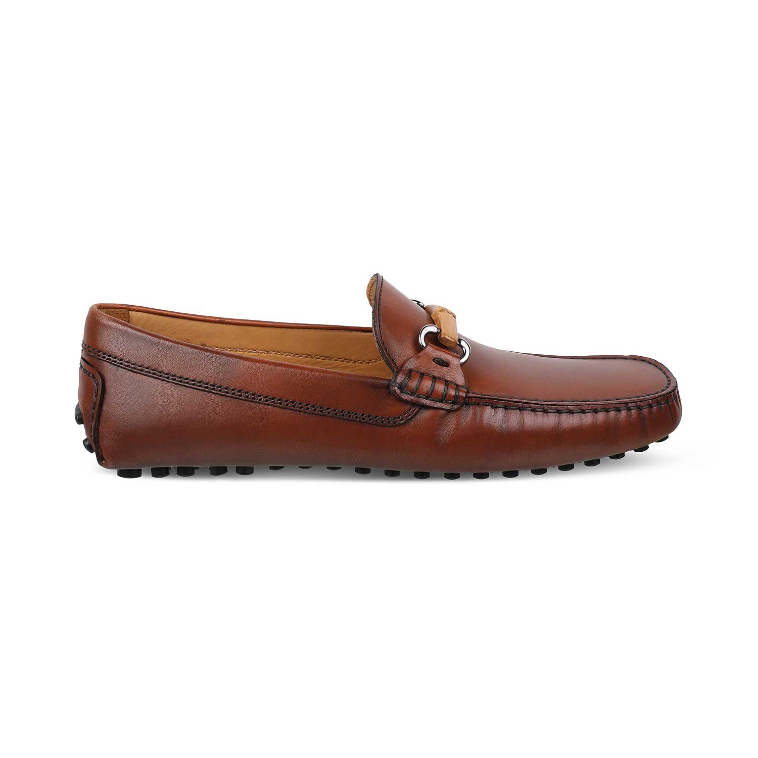 The Mirocleto Brown Men's Handcrafted Leather Driving Loafers Tresmode