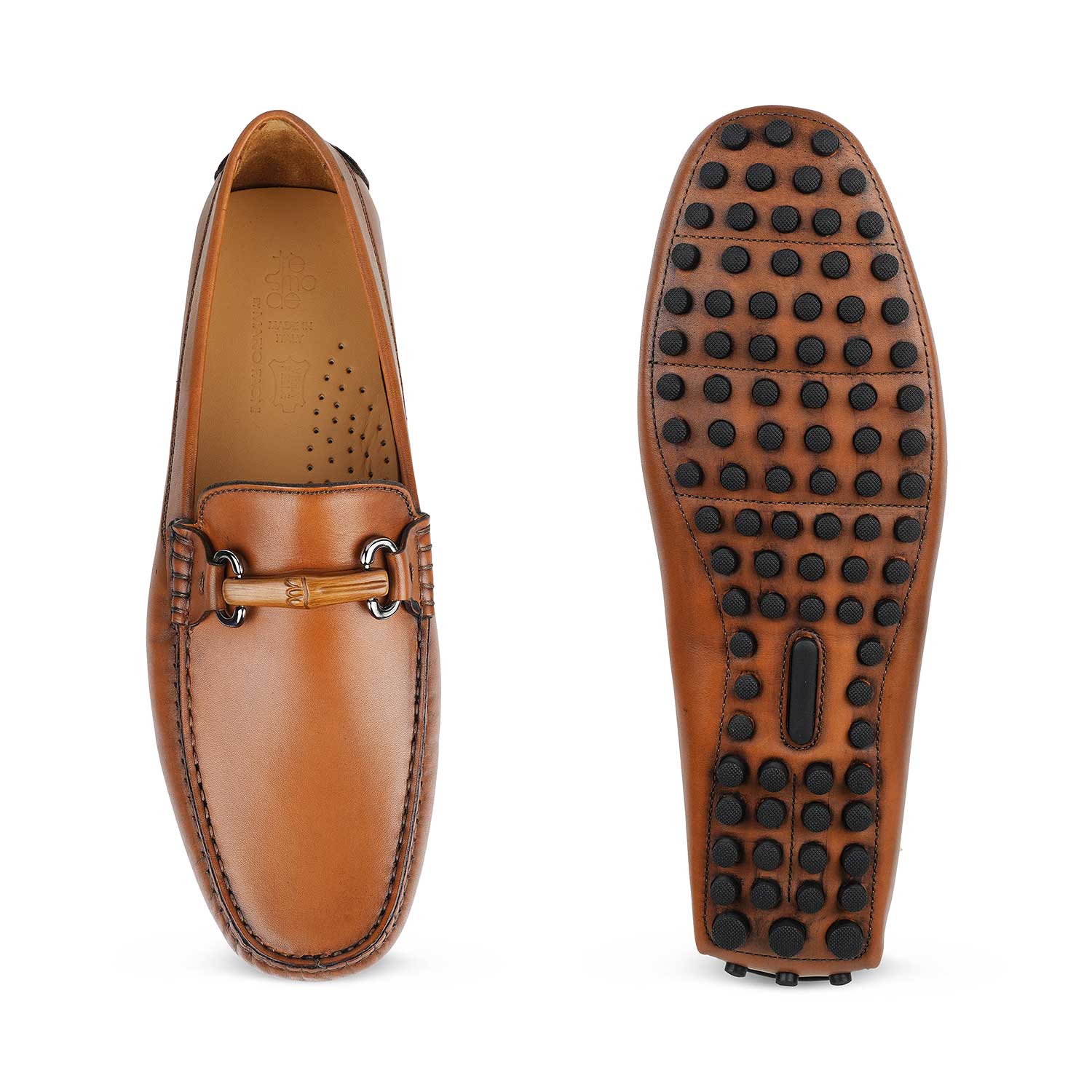 The Mirocleto Tan Men's Handcrafted Leather Driving Loafers Tresmode