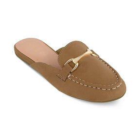 The Melip Beige Women's Dress Mules Tresmode