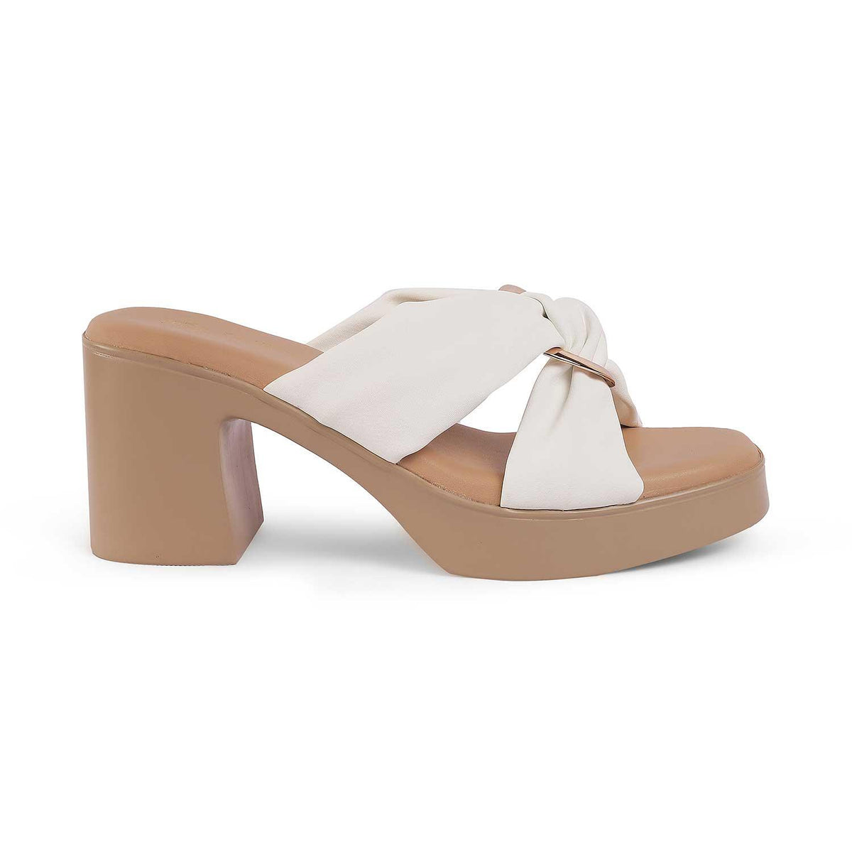 Molin White Women's Block Heel Sandals Tresmode