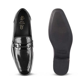 The Obama Black Men's Leather Loafers Tresmode