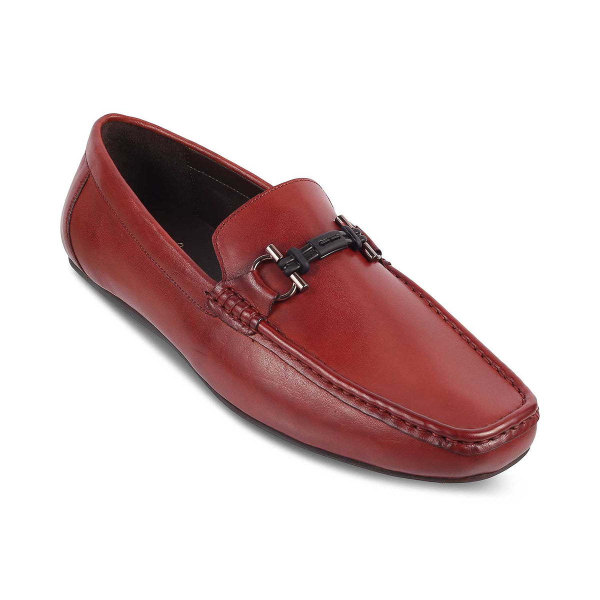 The Proter Wine Men's Leather Driving Loafers Tresmode