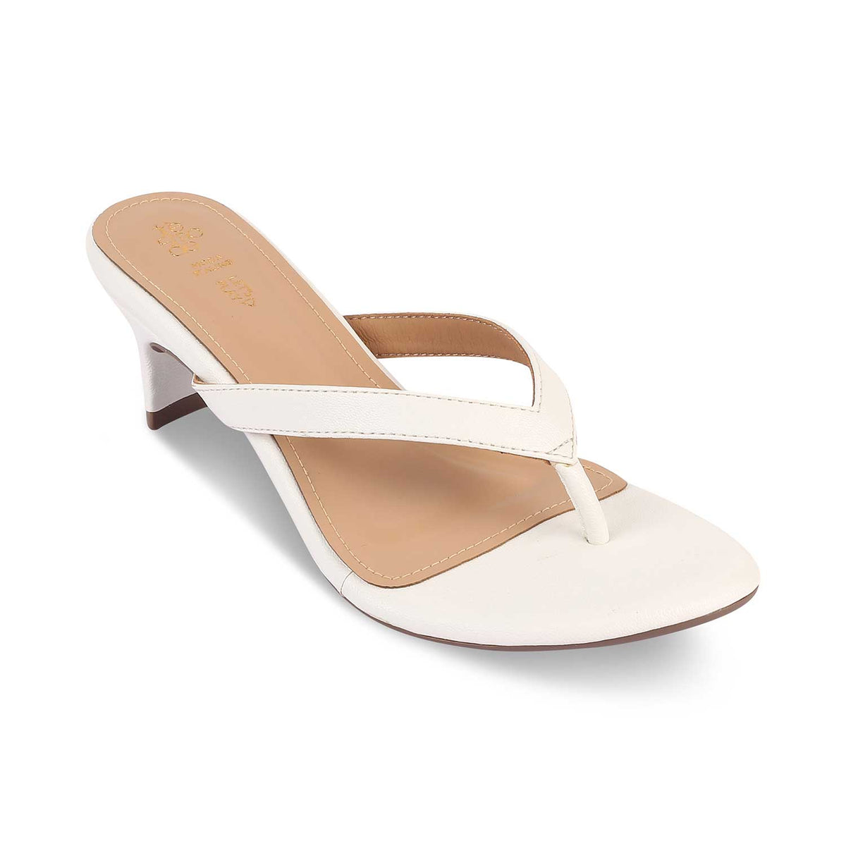 The Puglia White Women's Dress Heel Sandals Tresmode