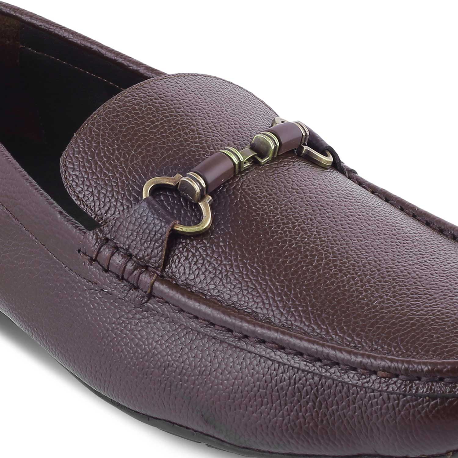 The Robuk Brown Men's Leather Driving Loafers Tresmode