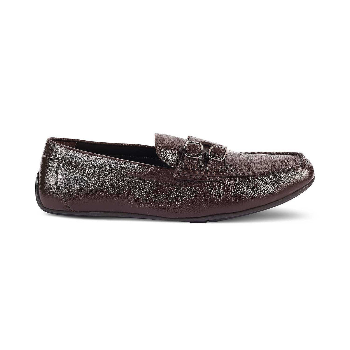 The Roby Brown Men's Double Monk Shoes Tresmode