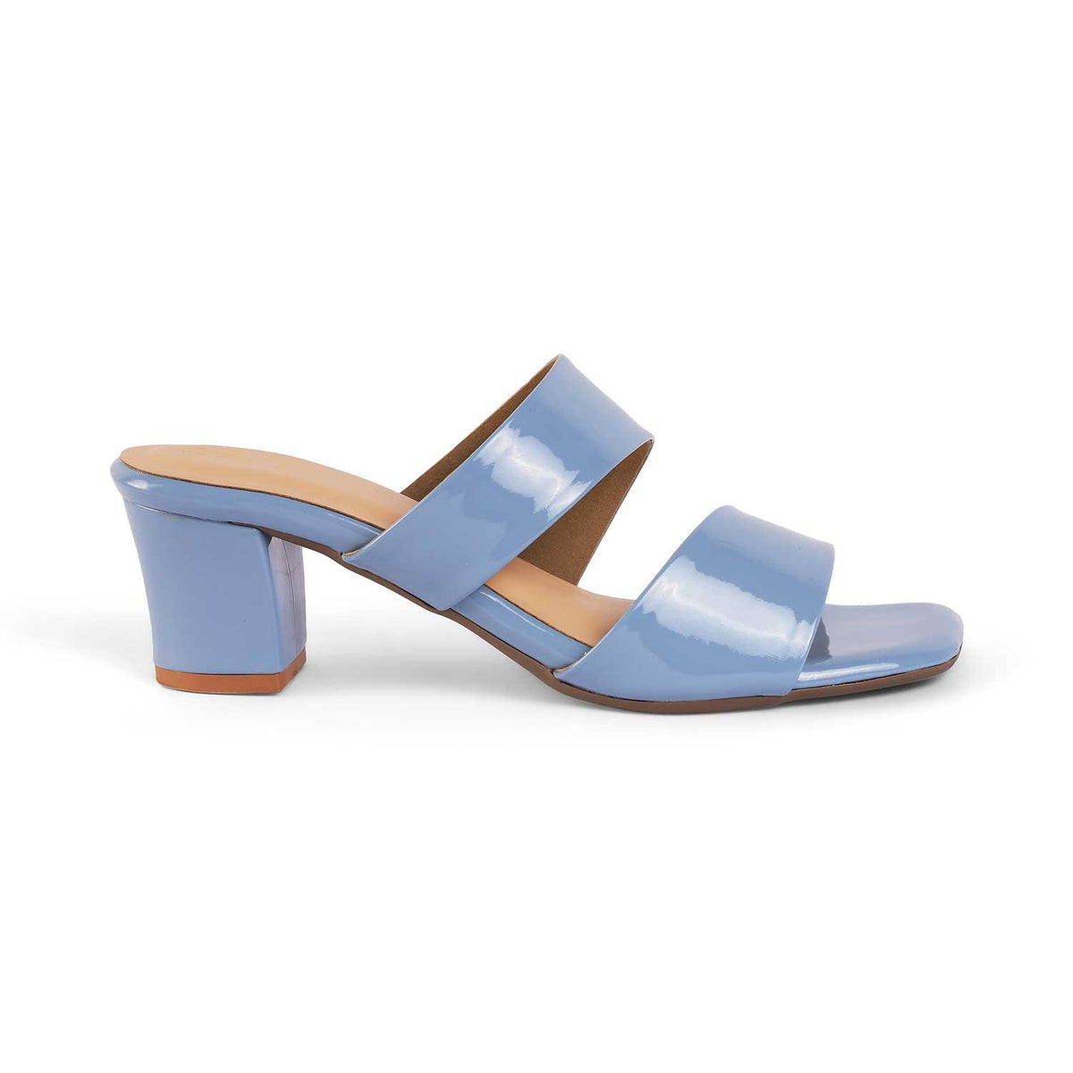 Sania Blue Women's Block Heel Sandals Tresmode